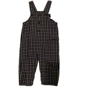 Vtg Baby Gap plaid bib top overalls pants boys 2T